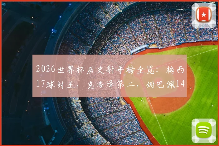 2026世界杯历史射手榜全览：梅西17球封王，克洛泽第二，姆巴佩14球追赶，附射手榜完整排名与数据解析